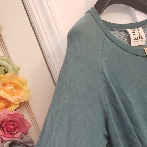 New PPLA Vintage Wash Acid wash Peplum Jersey Tee - Picture 8 of 10